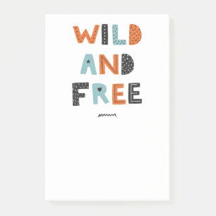 Wild and Free Doodle Letters Post-it Notes