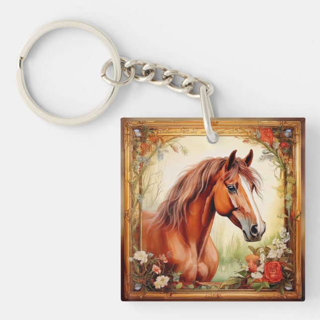 Wild and Free Horse Keychain (Front)