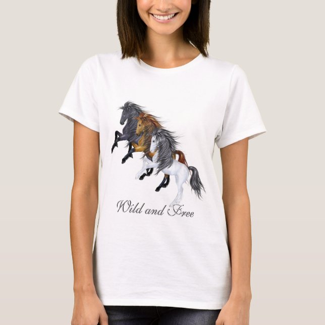 Wild and Free Horses T-Shirt (Front)