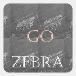 Wild and Free Let's Go!: A Zebra's Journey Square Sticker