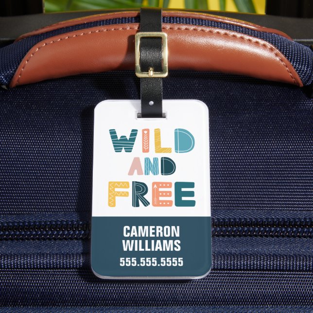 Wild and Free Luggage Tag (Front Insitu 2)