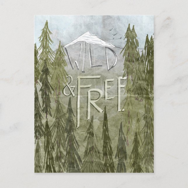Wild And Free Postcard (Front)