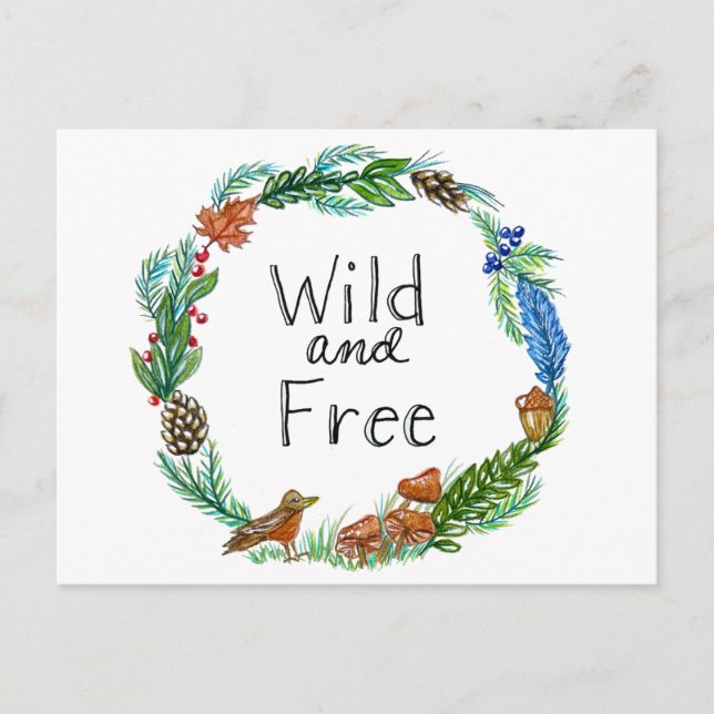 Wild and Free Postcard (Front)