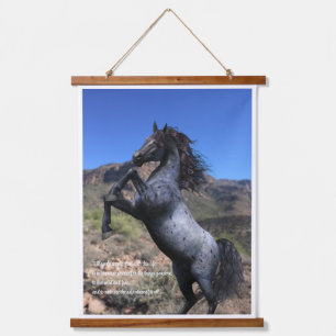 Wild and Free Rearing Horse  Hanging Tapestry