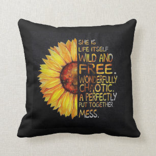 Wild and free throw pullow throw pillow