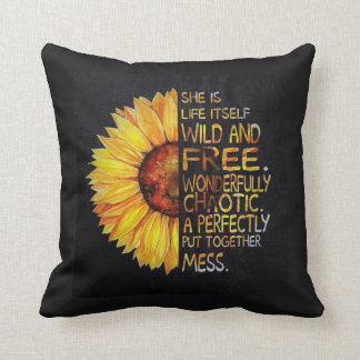 Wild and free throw pullow throw pillow