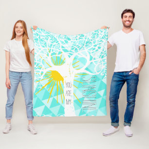 Wild and Free You Are My Sunshine Fleece Blanket