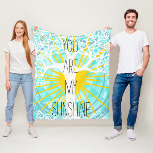 Wild and Free You Are My Sunshine Fleece Blanket