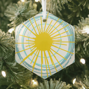 Wild and Free You Are My Sunshine Glass Ornament