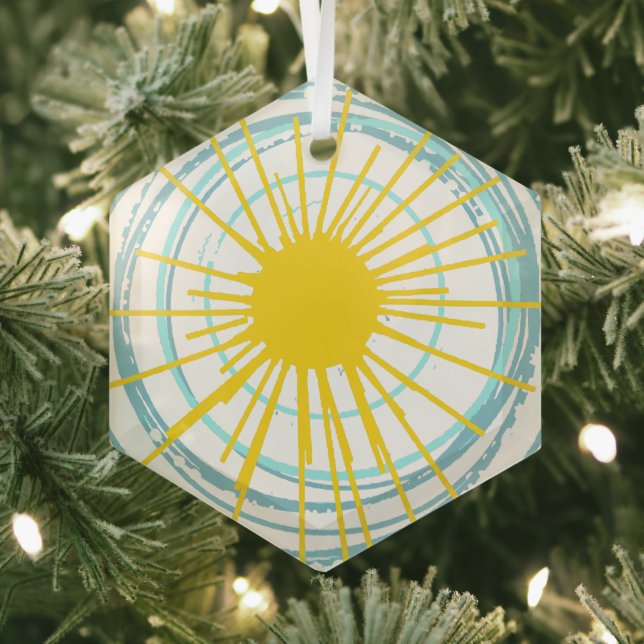 Wild and Free You Are My Sunshine Glass Ornament (Insitu)