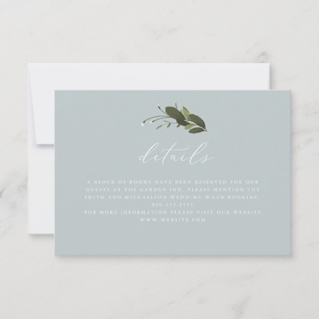 Wild and Green Details Card (Front)