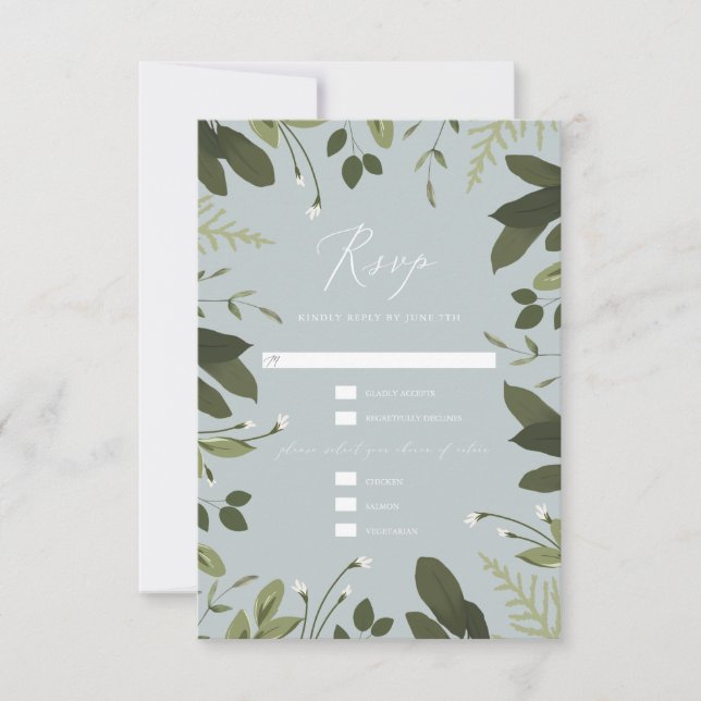 Wild and Green RSVP Card (Front)