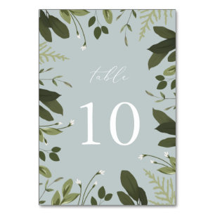 Wild and Green Table Number