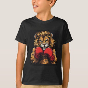 Wild And Mighty Look With This Lion Boxer Graphic  T-Shirt