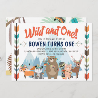 Wild and One Birthday Invitation