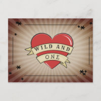 Wild and One Tattoo Heart First Birthday