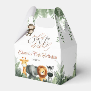 Wild And Onederful Jungle Safari 1st Birthday Favor Box