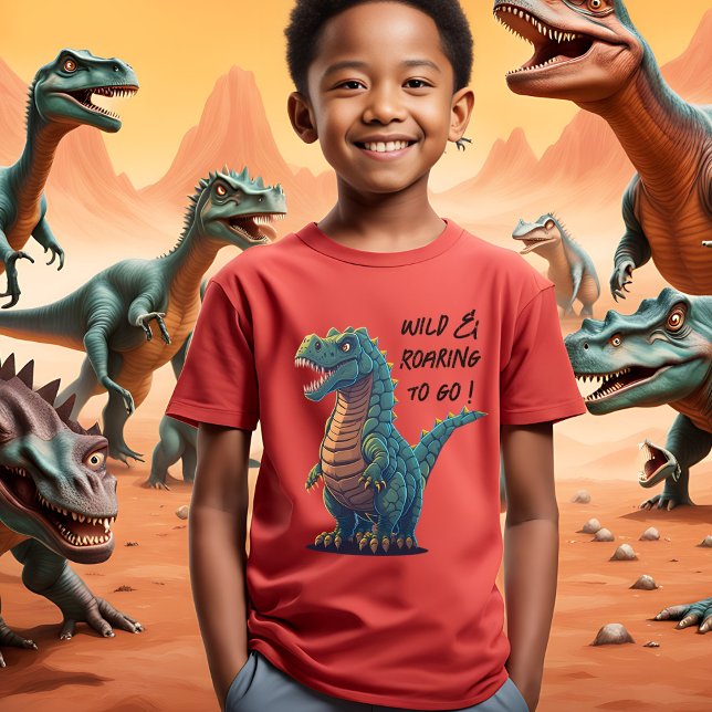 Wild and Roaring to Go T-Rex  T-Shirt (Creator Uploaded)