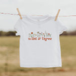 Wild and Three Wildflower Toddler T-Shirt<br><div class="desc">Wild and Three Wildflower T-Shirt</div>