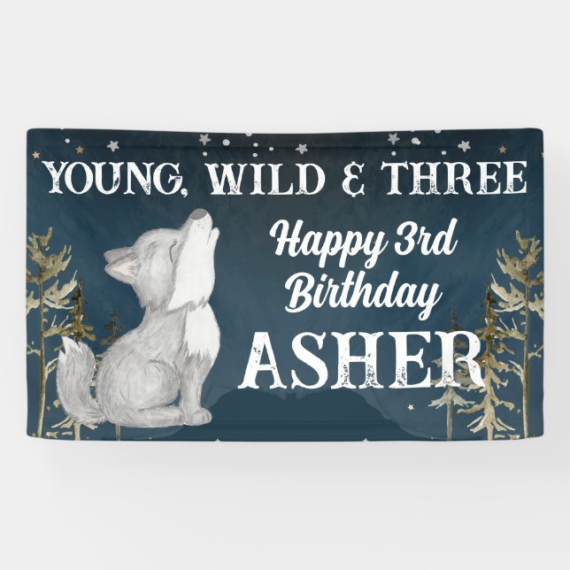 Wild and three wolf party  banner (Horizontal)