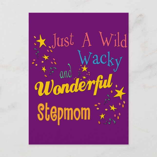 Wild and Wacky Stepmom Postcard (Front)