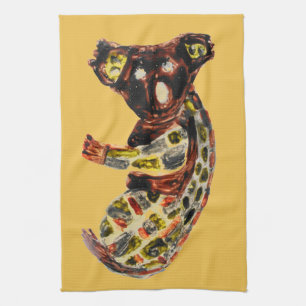Wild Animal Aboriginal Art Koala Bear Kitchen Towel