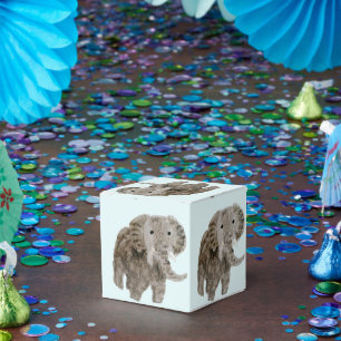 Wild Animal Art Elephants Favor Box
