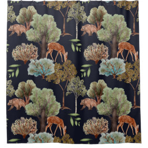 Wild Animal Bear Deer Pattern