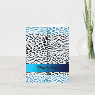 Wild Animal Fur Pattern Thank You Card