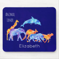 Wild Animal Herd Colourful Watercolor