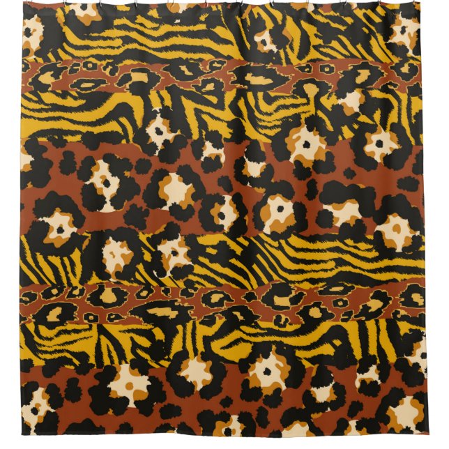 Wild animal leopard and tiger skins patchwork abst (Front)