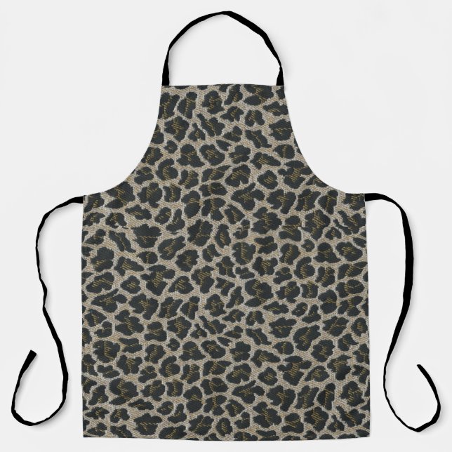 Wild animal leopard print medium or large  apron (Front)