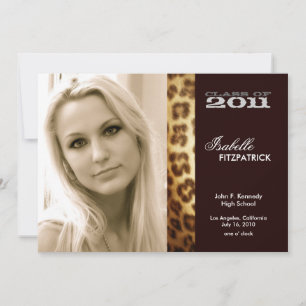 Wild Animal Print Leopard Graduation Announcement
