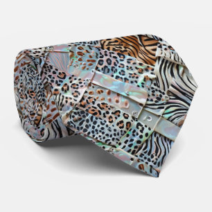 Wild Animal Print Opal Spotted Neck Tie