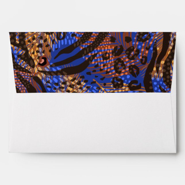 Wild Animal Print Pattern Envelope (Back (Top Flap))