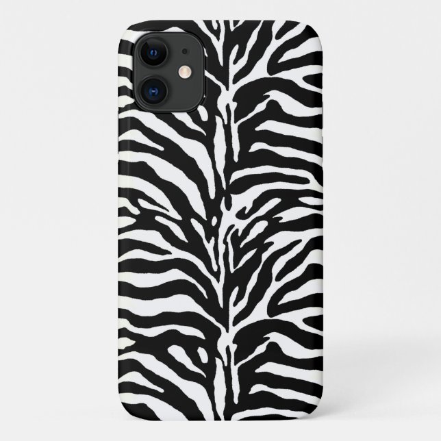 Wild Animal Print, Zebra in Black and White Case-Mate iPhone Case (Back)