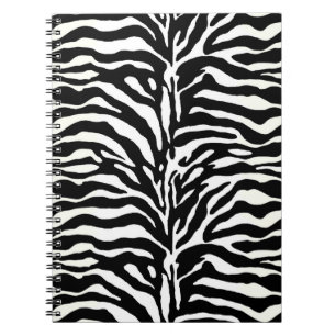 Wild Animal Print, Zebra in Black and White Notebook