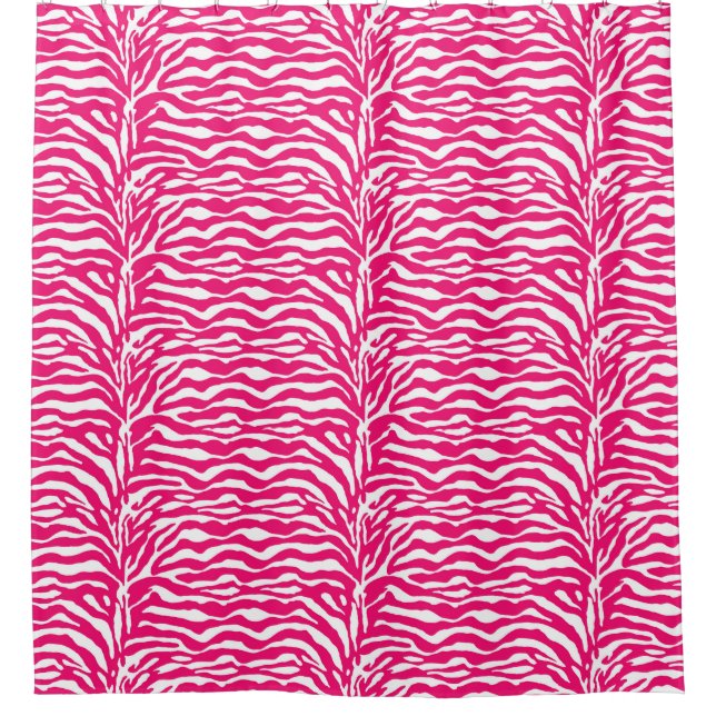 Wild Animal Print, Zebra in Fuchsia Pink and White (Front)