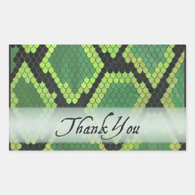 Wild Animal Snake Thank You Sticker (Front)