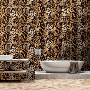 Wild Animal Spotted Asymmetric Print Design 1 Wallpaper