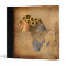 Wild Animal Textures MAP OF AFRICA Binder