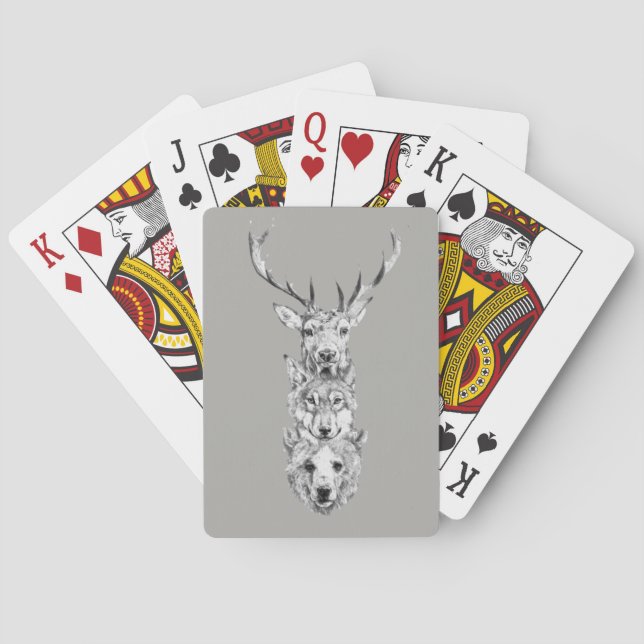 Wild Animal Trio Playing Cards (Back)