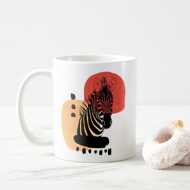 Wild animal Zebra  Coffee Mug (With Donut)