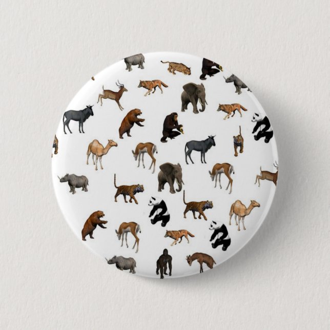 Wild Animals 2 Inch Round Button (Front)