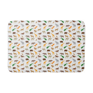 Wild animals bath mat