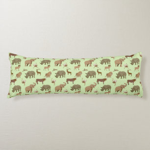 Wild animals body pillow