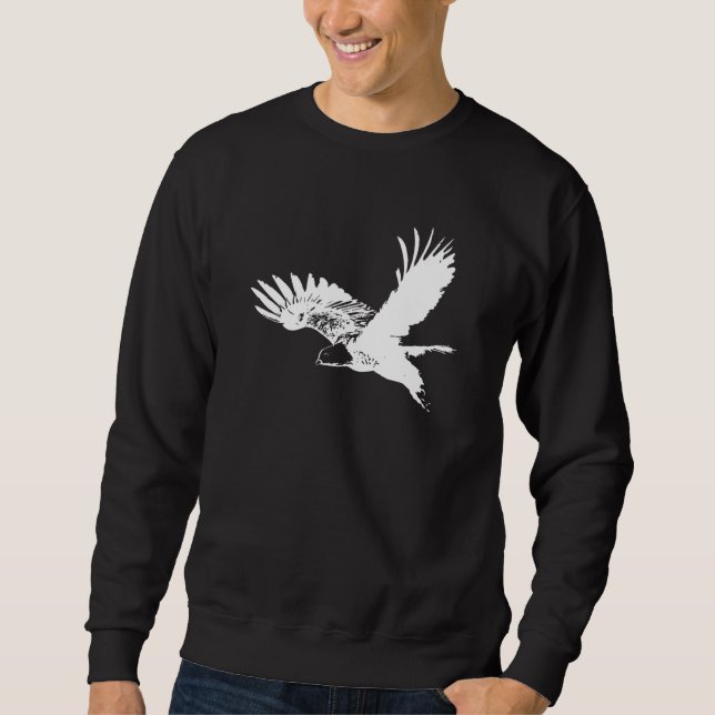 Wild Animals Cool Eagle Drawing Nature Sweatshirt (Front)