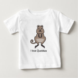 Wild animals- Cute  I love QUOKKAS - Wildlife -  Baby T-Shirt