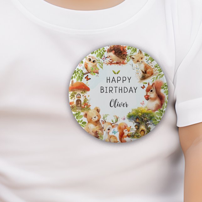Wild Animals Cute Magical Forest 2 Inch Round Button (Creator Uploaded)