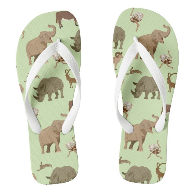 Wild animals flip flops (Footbed)
